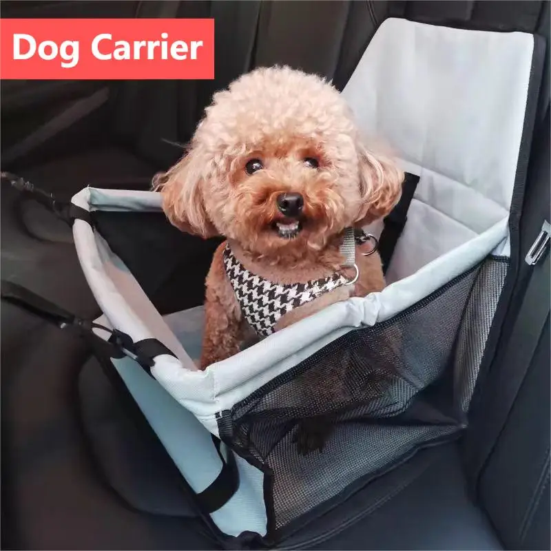 Dog Car Seats, Pet Car Seats, Puppy Portable Pet Booster Car Seats, with Safety Leash, Breathable and Foldable Pet Car Baskets