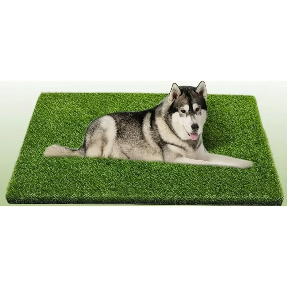 

Premium Dog Grass Mat - Pet Potty Training Turf with Drainage Holes, Easy Clean Outdoor Indoor Rug (47.3x31.5 inches)