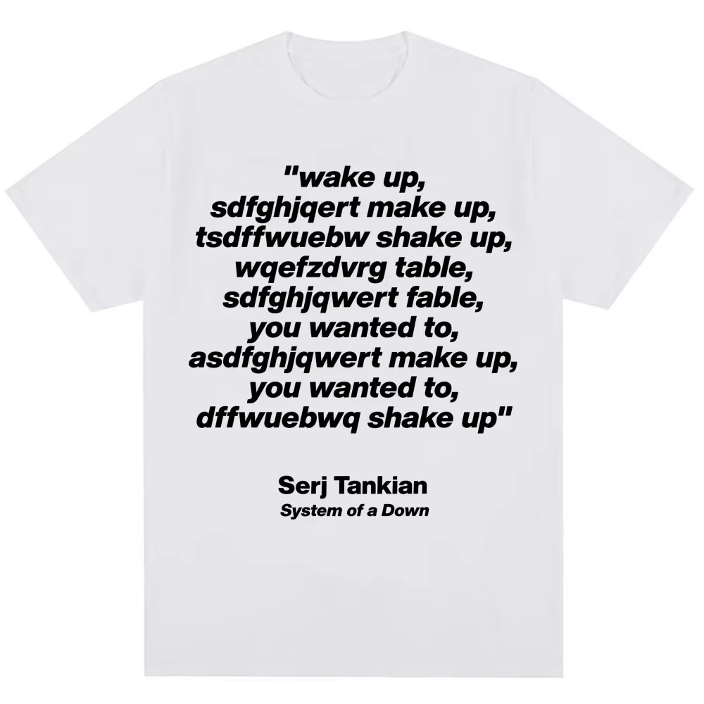 2026 Summer System of A Down Chop Suey Graphic T-shirt Fashion Hip-hop Retro Print Suitable for Both Men and Women