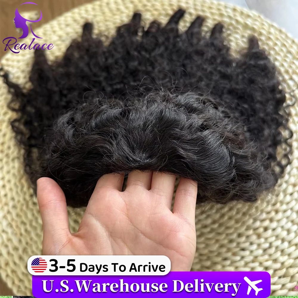 Burmese Curly 3 IN 1 Half Wigs Human Hair With Drawstring 210 Density Burmese Curly Hair Half Wig Deep Wave Ready to Wear Half Wigs Full Machine Wig