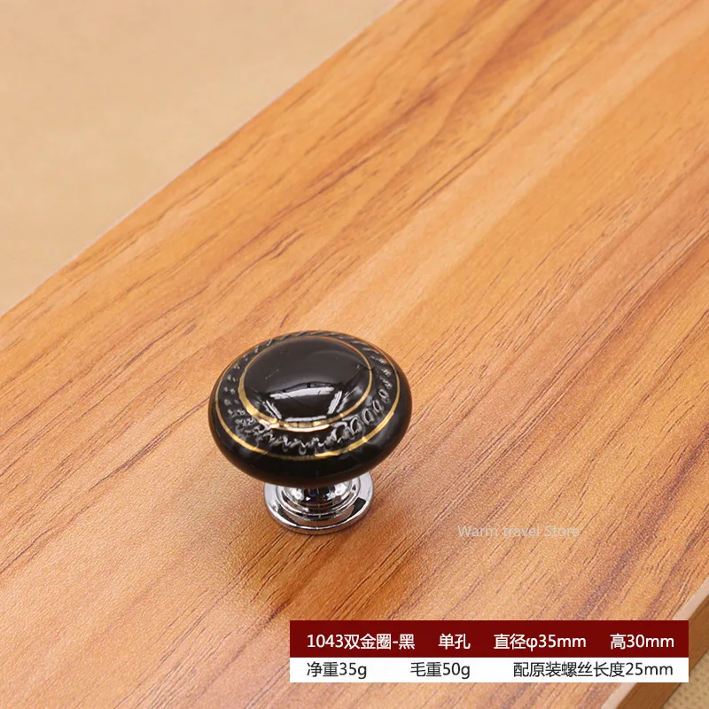White zinc alloy ceramic lacquer handles drawer knobs single hole closet door handles cabinet handles Cupboard furniture handle
