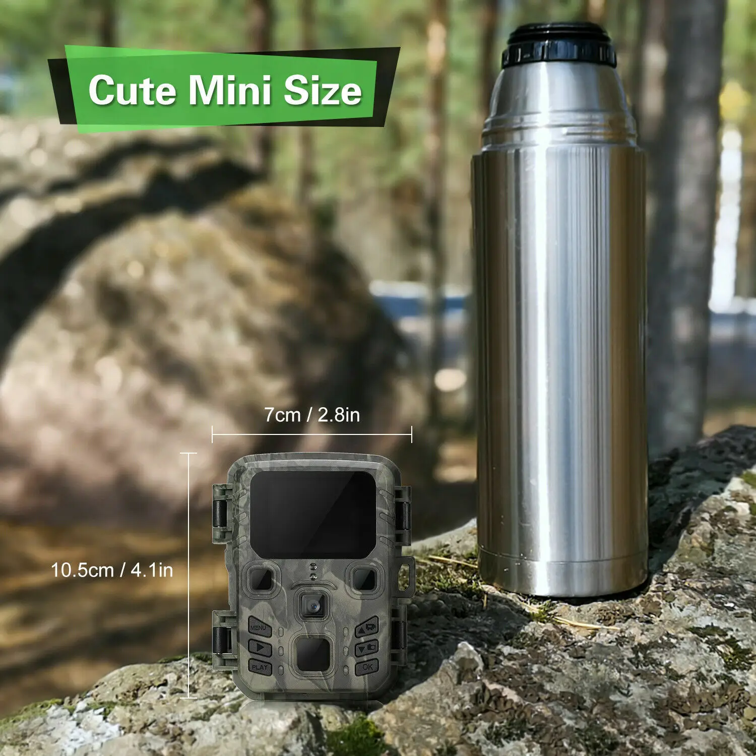 Mini-Wildkamera 24MP 1080P 0,5s Bewegungsauslöser Nachtsicht Wasserdicht Wildtier-Fotofalle Beobachtungskamera – Detail 8