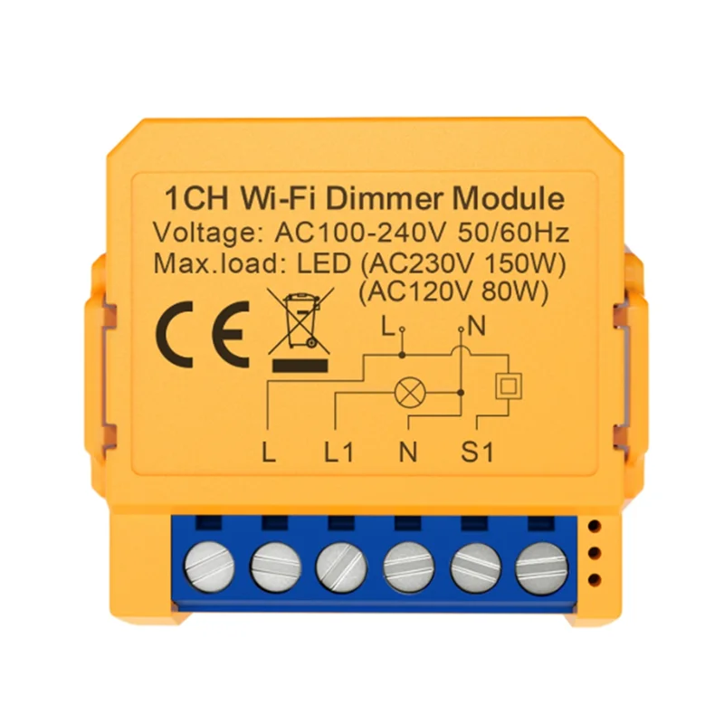 ABLN-Tuya Wifi Dimmer Switch Module المنزل الذكي DIY Breaker يدعم التحكم الصوتي في التطبيق
