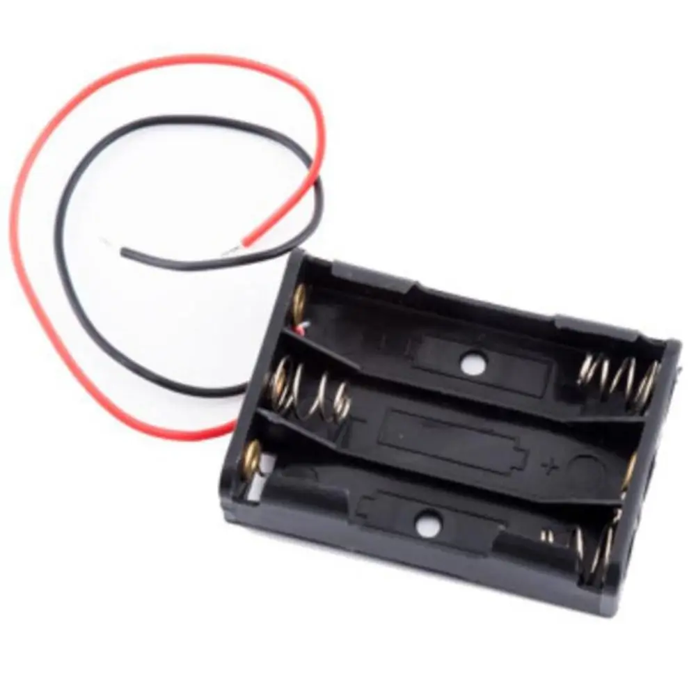 1/2/3/4/5/6 Slots Battery Holder With Wire Leads Nickel-plated Brass Battery Box Easy Soldering Plastic Material