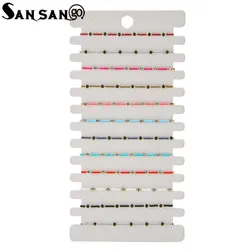 SANSANGO 12Pcs/lot 10 Sliced Beads Charms Braided Bracelet Set for Women Child Adjustable Rope Wristband Bracelet Jewelry Gifts