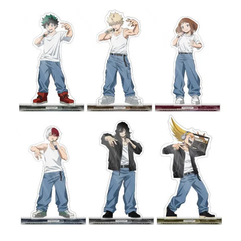 Anime My Hero Academia 아크릴 스탠드 모델 피규어 코스프레 플레이트 홀더 토퍼 팬 크리스마스 데스크 장식 플레이트 선물