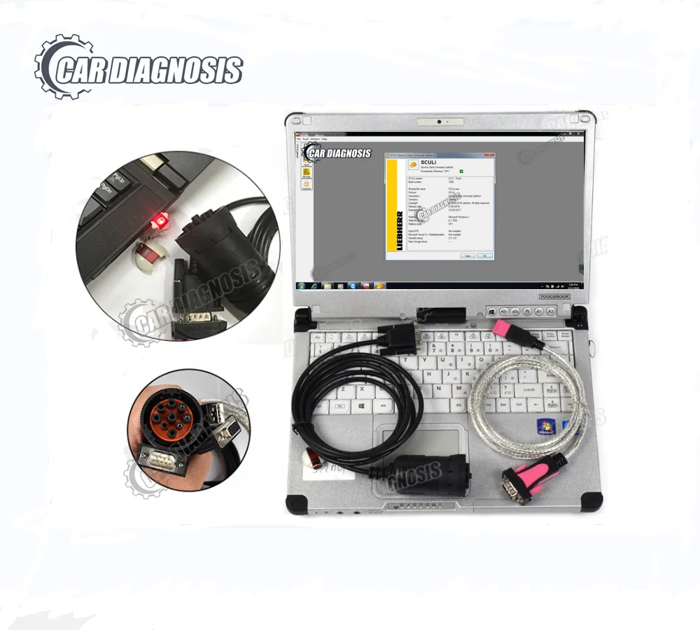 

CF C2 laptop For Liebherr DIAGNOSTIC kit software SCULI with Liebherr excavator Crane diagnostic tool