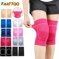 1Pair Sports Compression Knee Pads Elastic Knee Protector Thickened Sponge Knee Brace Support for Dancing Workout Training
