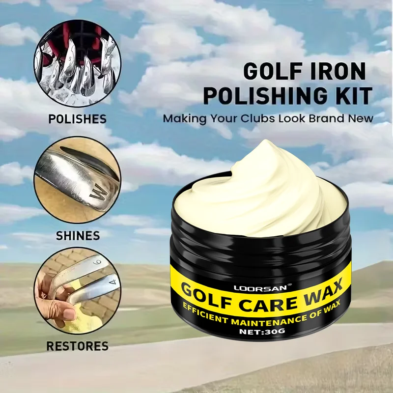 30G Golf Club Care Wax Polishing Paste For Irons Drivers Putters Rust Oxidation Remover Restorer Cleaner & Shine Restorer