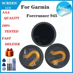 New For Garmin Forerunner 945 LCD Display, Smart Sports Watch Screen Assembly with Front Cover