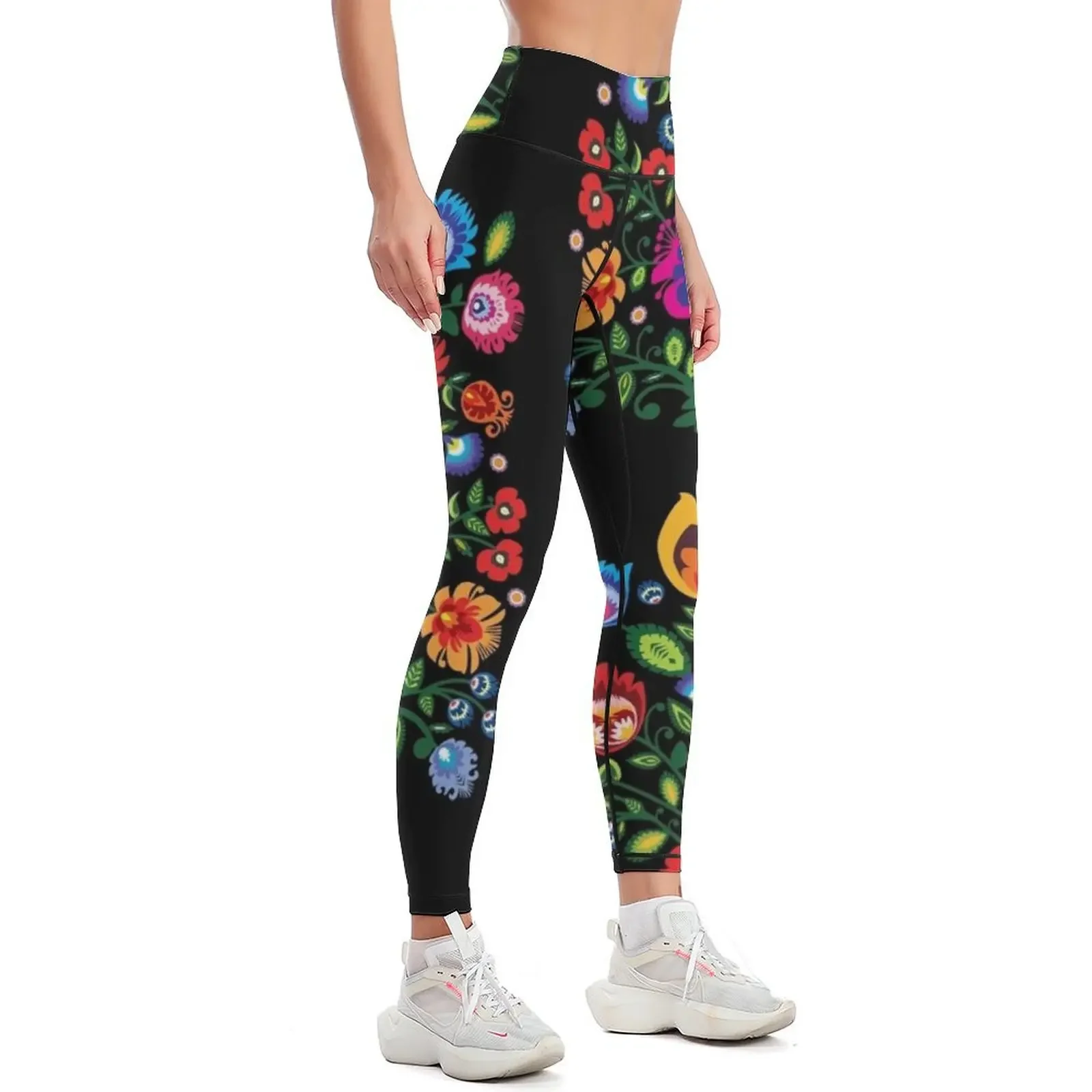 One more.... Folk composition with flowers Leggings Women's push up Sports pants for sports shirts gym Womens Leggings