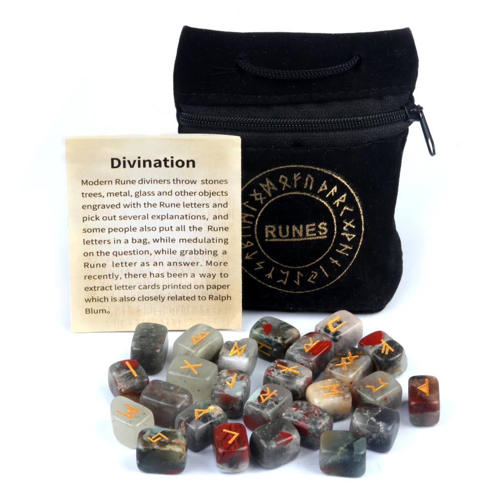 25 teile/beutel Runen Natürliche Kristall Achat Stein Lune Runestone Rudraksha Amethysten Rosenquarz Quadrat Gravur Schmuck Zubehör – Detail 18