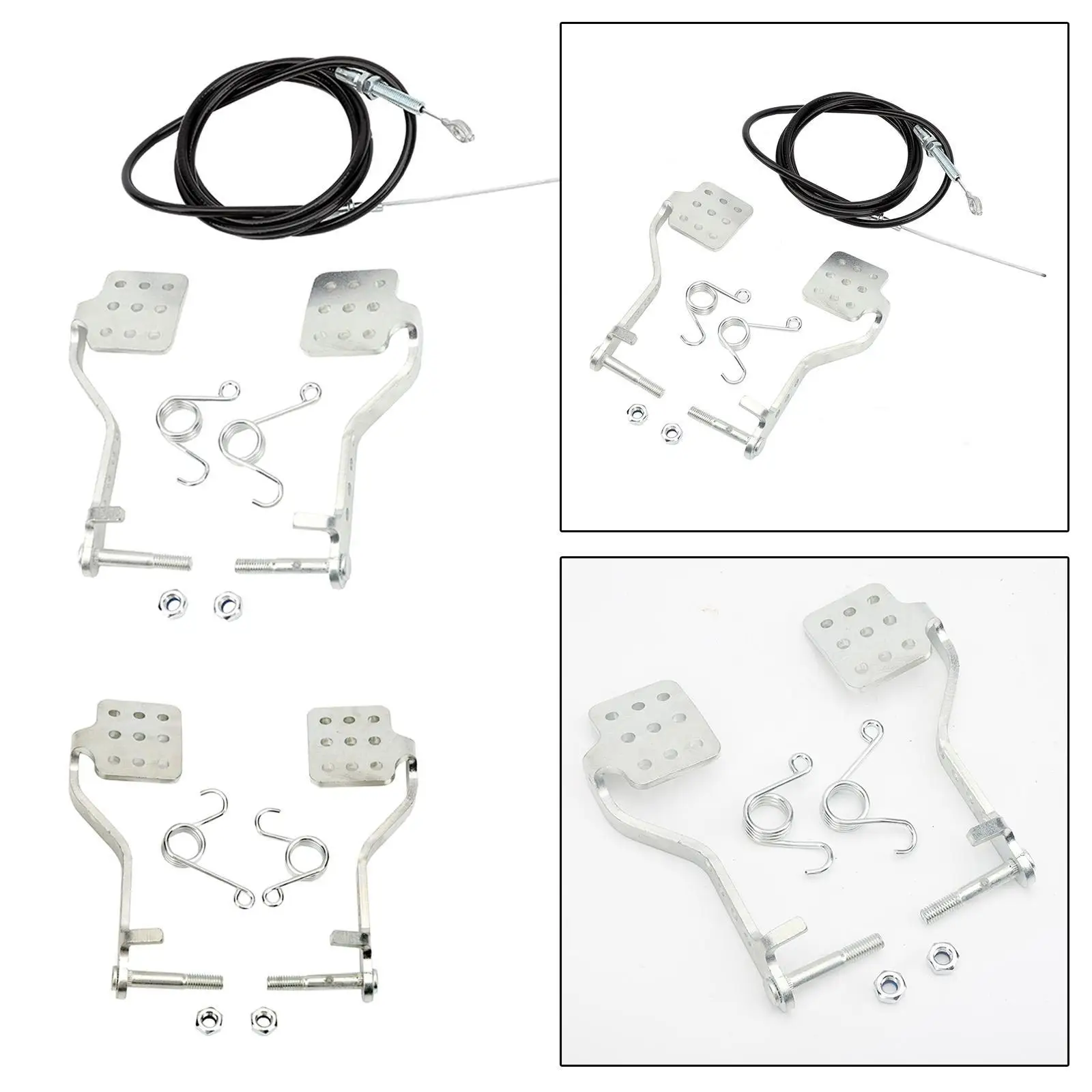 Go Kart Pedals Replacement Spare Parts Sturdy Throttle Cable Spring for 212cc Drift Trike Azusa Fun Kart Road Rocket Carter