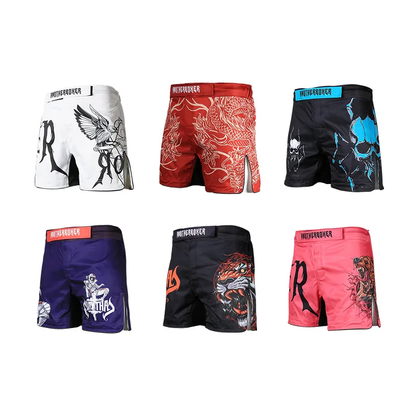 Combat Sports Boxer Shorts Martial Arts Training Shorts for MMA Brazilian Jiu-jitsu, Fitness, Sanda Boxing Trunks