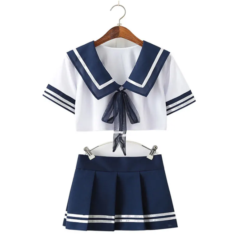 Cosplay School Student Uniform Open Crotch Women Sexy Lingerie Erotic Costume Dress Miniskirt Outfit Japanese Style image 4