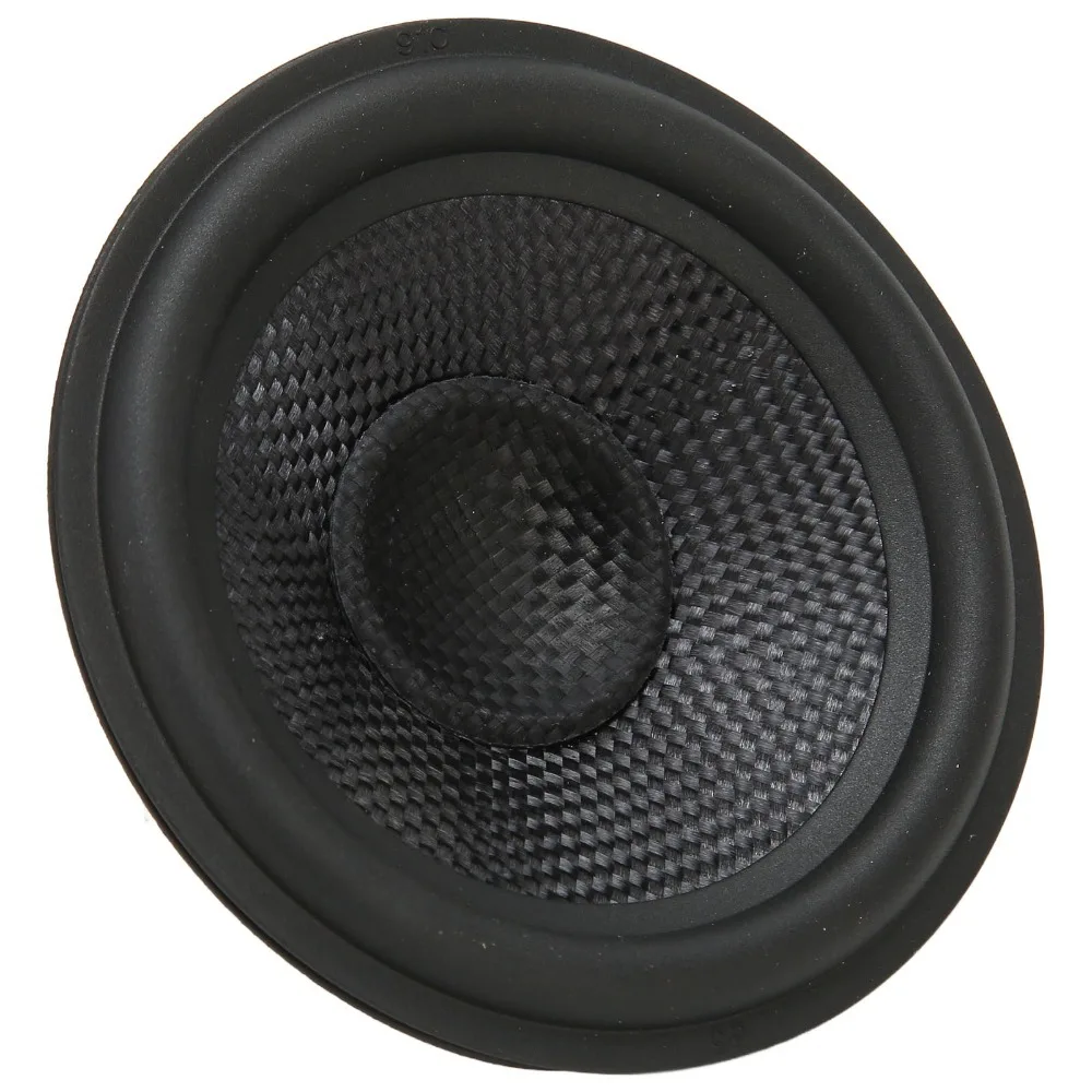 Easy to Install Black Paper Paper Speaker Cone Rubber Surround Subwoofer Cone Drum Paper Speaker Replacement