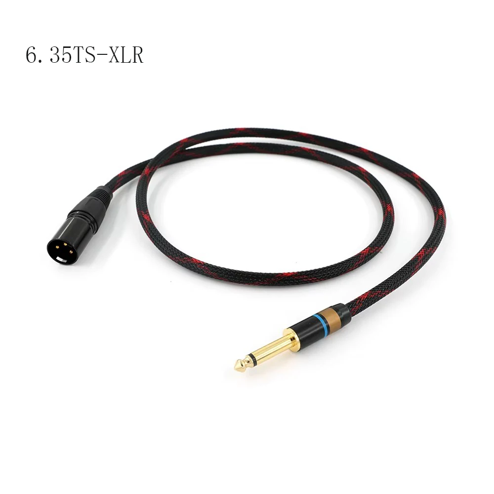 كابل ميكروفون Muttersbach XLR 3 دبوس إلى مقبس 6.5 مللي متر TS سلك مساعد من الرصاص لمكبر الصوت AMP