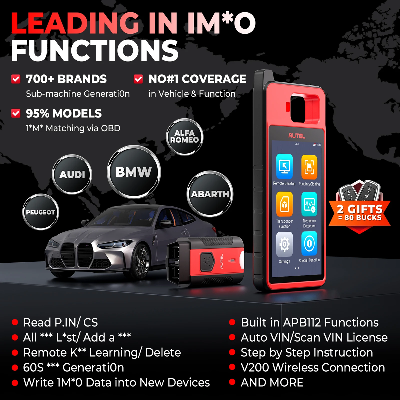 Autel KM100 KM100E مفتاح مبرمج منع الحر أداة تحديث مجاني مفتاح خلق IMMO التعلم رقاقة قراءة أدوات الاستنساخ PK IM508