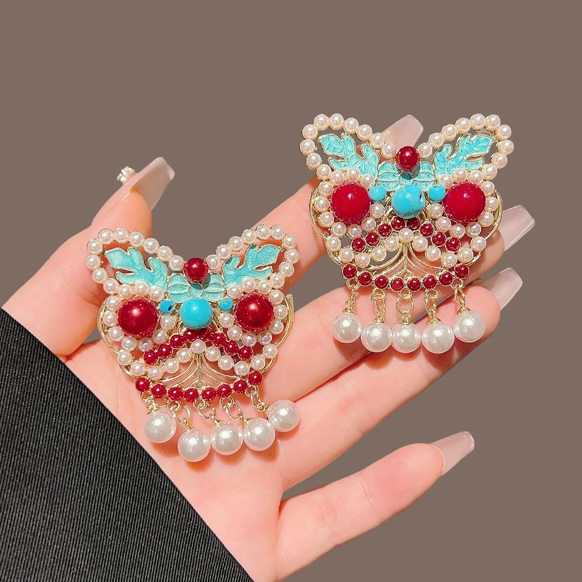 1 Paar Vintage-Haarspangen, trendige handgefertigte Haarnadeln mit Blumenquasten, Hanfu-Kleid, exquisite Kopfbedeckungen, eleganter Schmuck, Haar-Accessoires – Detail 4