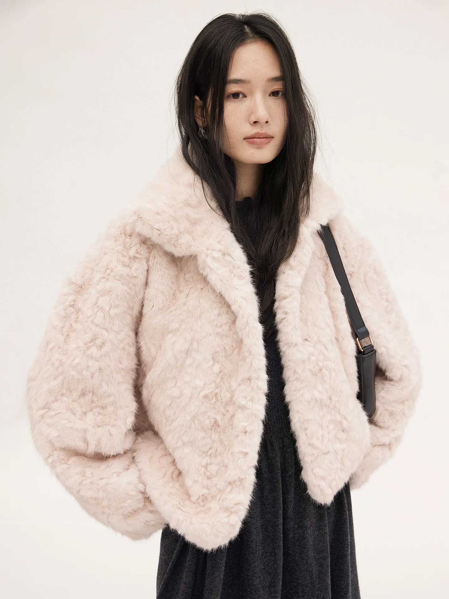 

Ele HeyDr Luxury Faux Lake eep Velvet Coat Women's Winter Soft Elegance Environmental Protection Fur Outerwear