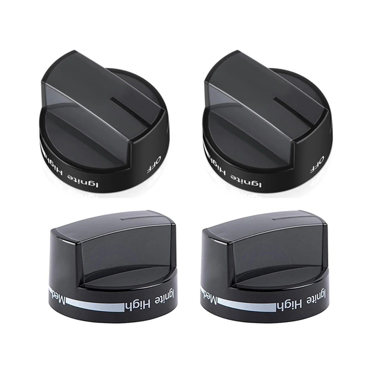 4X Вт 10339442   Ручка плиты, ручки управления горелкой поверхности варочной панели, черные заменяет WPW 10339442   PS 11753188