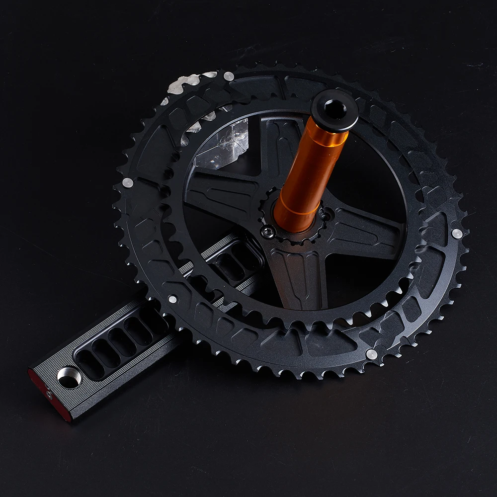 Rennrad Rennrad Kurbel garnitur 170mm Kettensatz Kurbel 50-34t/52-36t/53-39t Kettenrad Aluminium legierung Welle Fahrrad Doppel kettenblatt – Detail 13