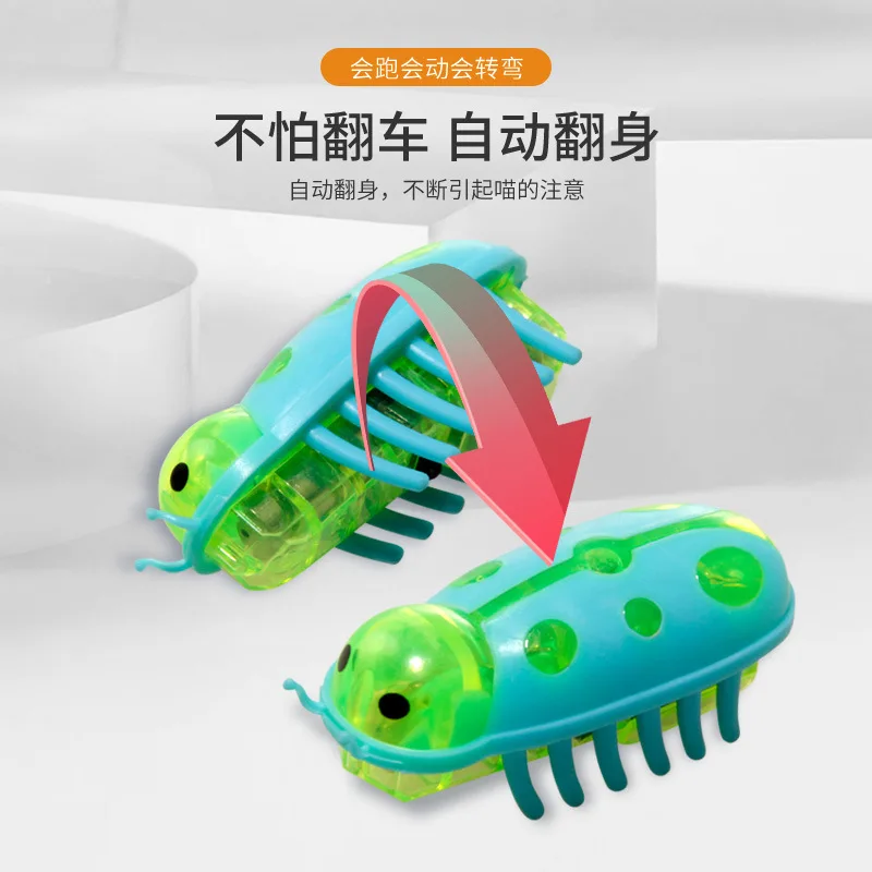 Pet Electric Jumping Bug Cat Toy Vibration Light Multiple Cat, Dog, Toothbrush Bug Zabawki dla zwierząt domowych