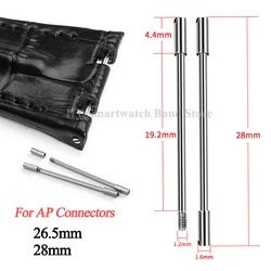 2pcs Watch Band Connector Link 26.5mm 28mm for Audemars Piguet Pins Screw Bar Kit Stainless Screw Rod Replace Accessories for AP