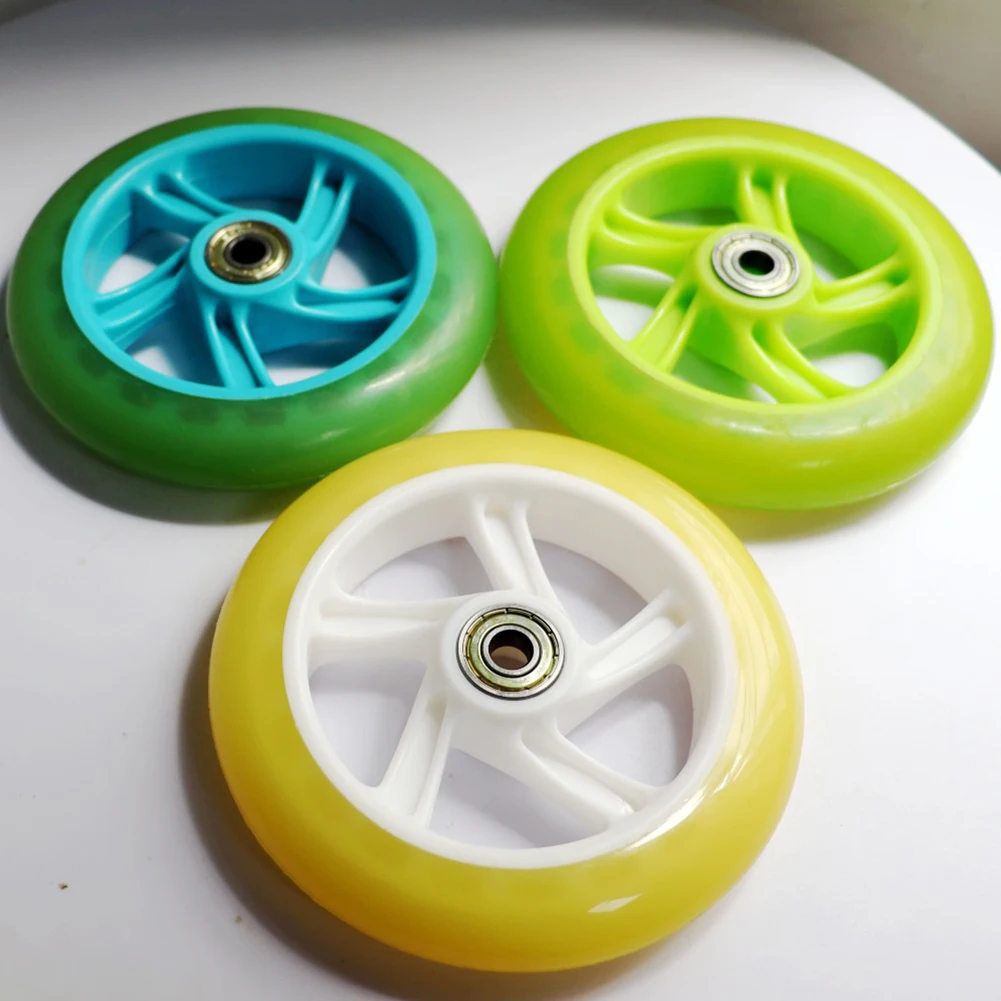 Wheels Scooter Wheel Plastic Replacement Wheels 2pcs 5 Inch Accessories Front Wheels Bearing For Wheelchair For Training Wheels