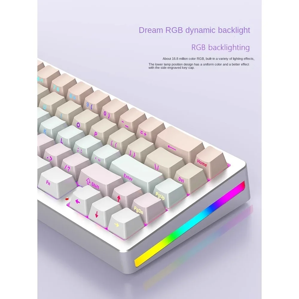 Imagem -02 - Xinmeng Tri-mode Teclado Mecânico Alumínio Acabado Kit de Personalização Junta Hot-swappable Gaming Side Gravura M67