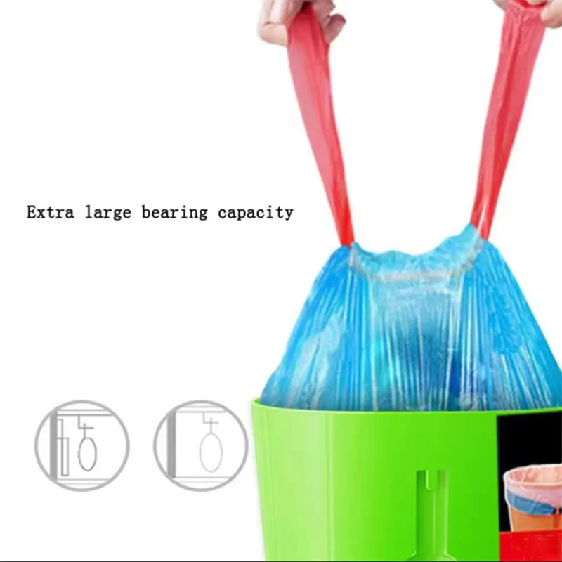 Random Color Rubbish Bag 45x50cm 50x55cm 60x70cm Thick Kitchen Cleaning Plastic Trash Bag Hotel Office Drawstring Garbage Bag