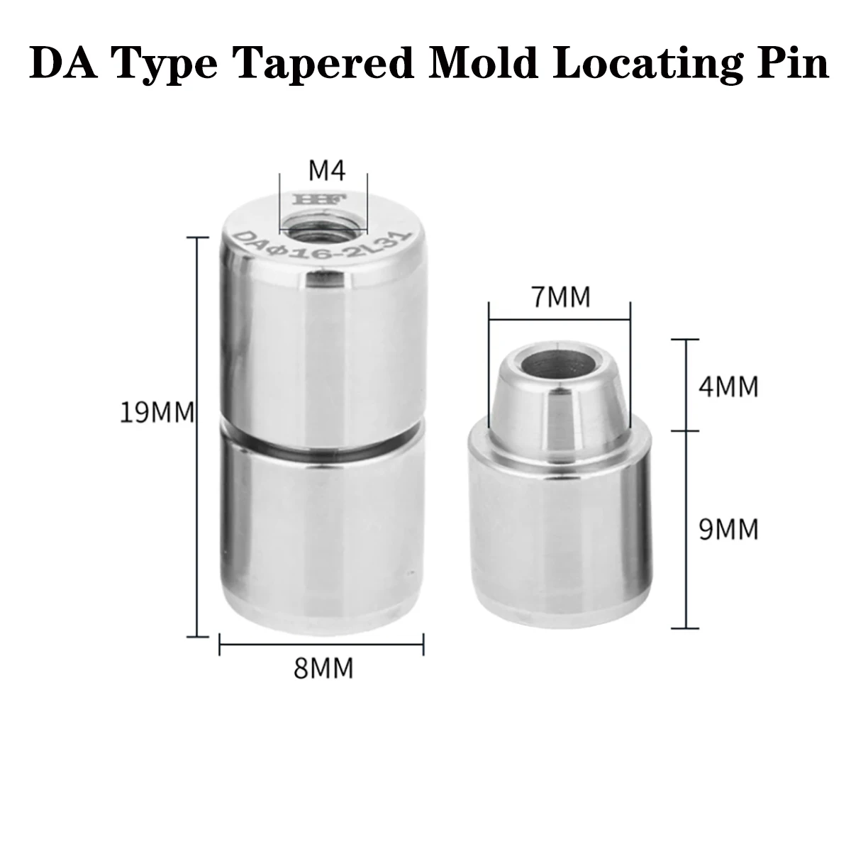DA Type Tapered Mold Locating Pin S136 Steel Precision Positioning Column For Injection Mould Die Casting Mold Parts