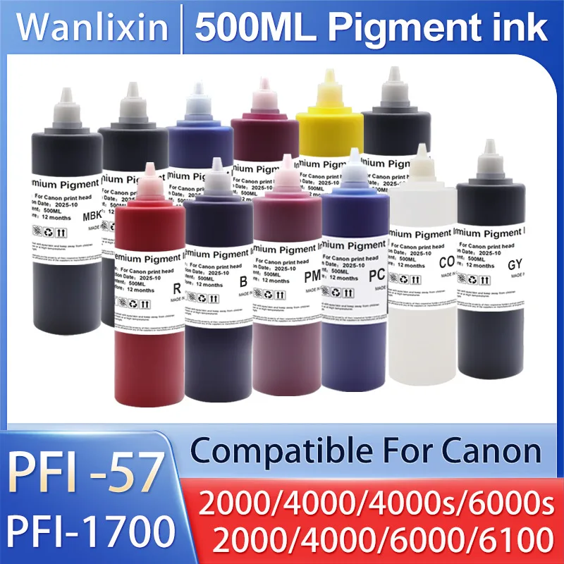 PFI-1700 PFI-57 Refill Pigment ink for Canon Pro 2000 4000 4000s 6000s 6000 6100 6100s pro540s 541s 560s 561s 520 521 Printer