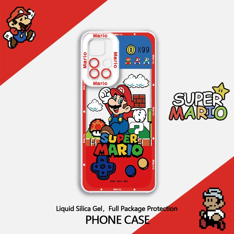 Game Supers M-Marios Cartoon For Xiaomi Mi Poco X5 X4 X3 M4 M3 F3 GT Pro NFC 11T 11 Lite 5G Angel Eyes Phone Case Transparent