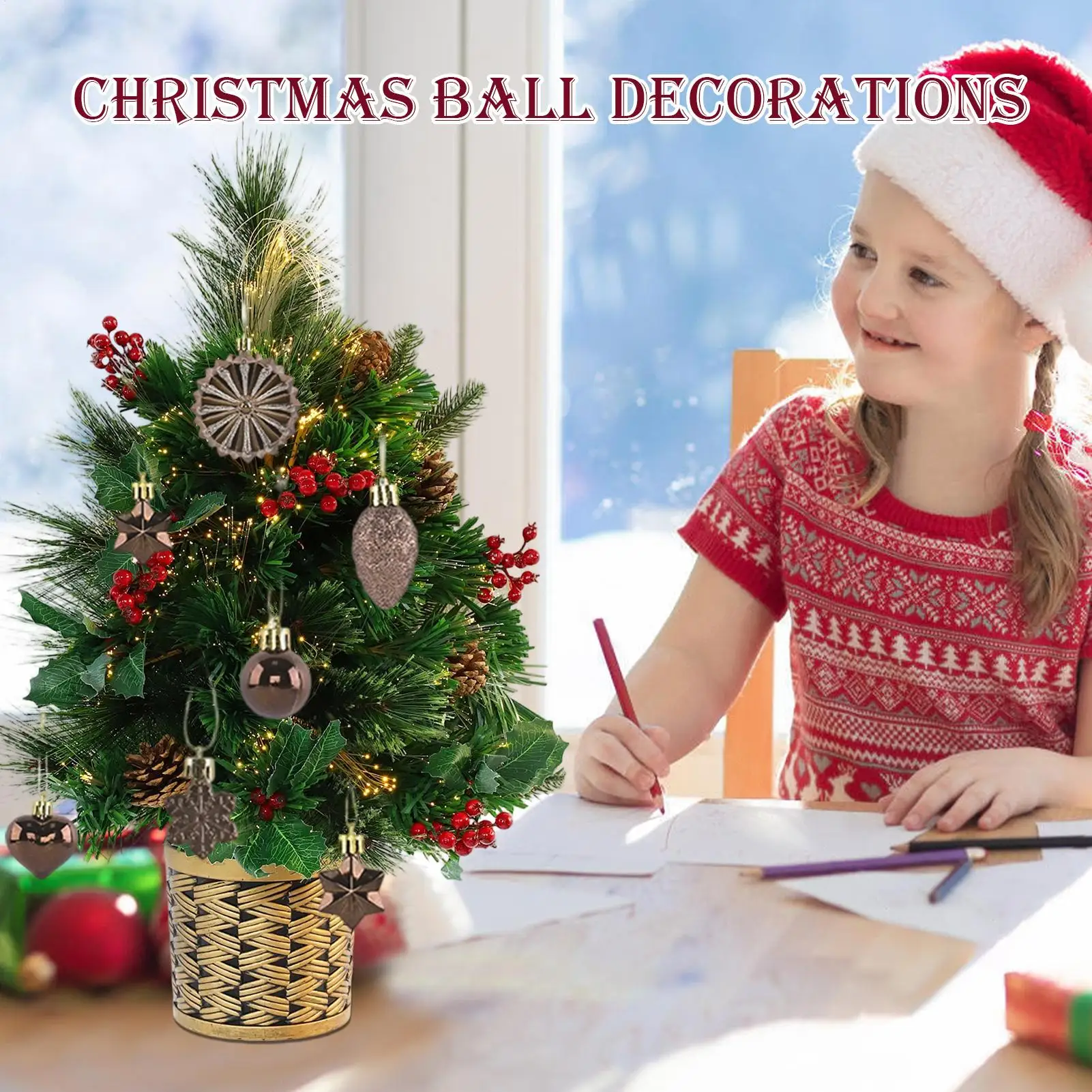 

Рождественские шары, 53 шт., медные, коричневые, бронзовые праздничные шары, небьющиеся рождественские украшения для домашнего декора, вечеринки