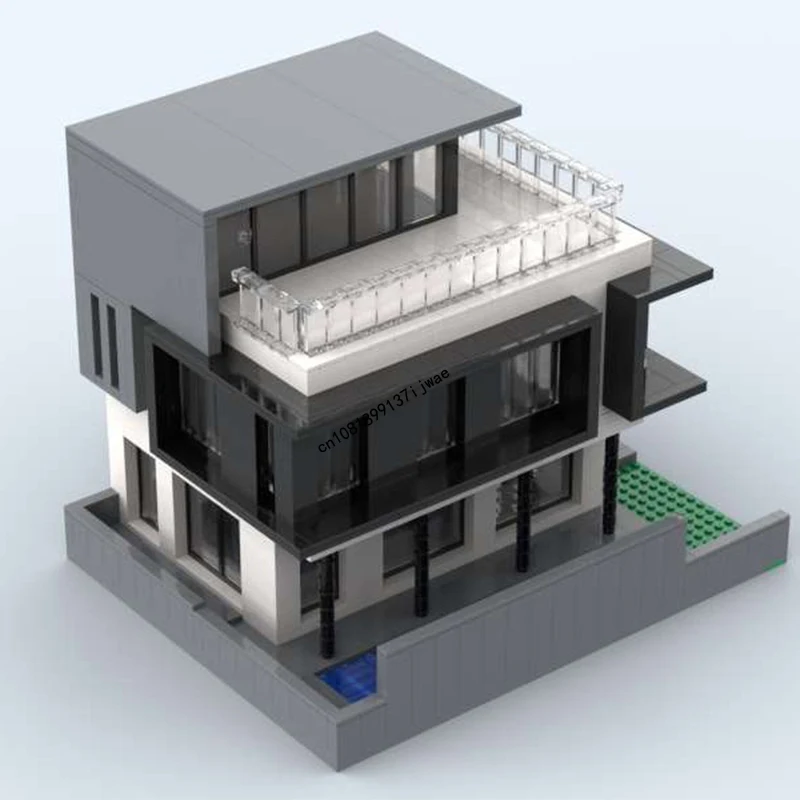

New 1339PCS Hot City Building Street View Moc Modular Modern House Model Diy Creative Ideas Kids Toy Birthday Gift Custom Puzzle