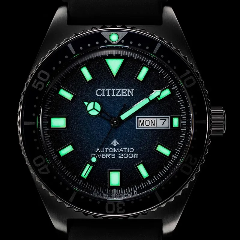 Original CITIZEN Men\'s mechanical watch Luminous Diving Sports Watch 20bar waterproof NY0120-01X