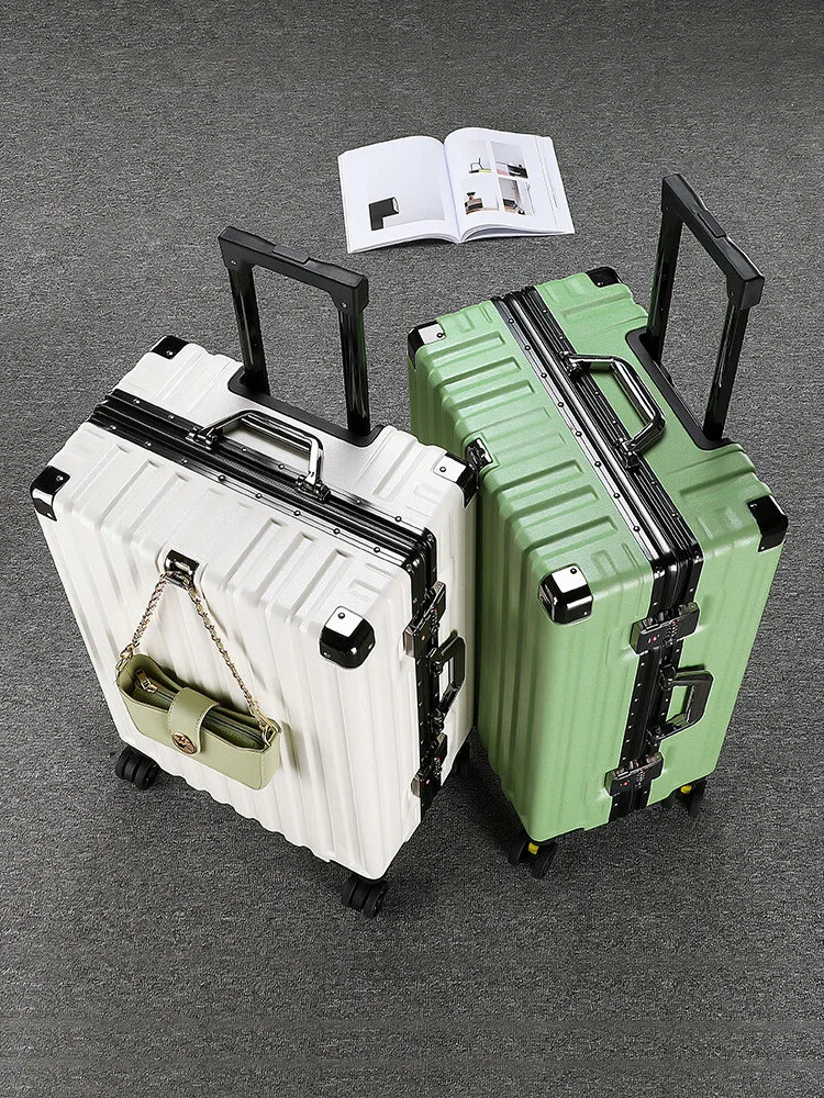 durable-luggage-travel-suitcase-20-inch-pull-rod-24-inch-carry-on-wheel-spinner-password-lock-women's-men's-new-silent-luggage