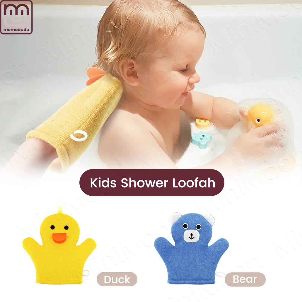 

Нежные детские купальные перчатки, мягкие мультяшные перчатки для развлечения и эффективного очищения во время ванны