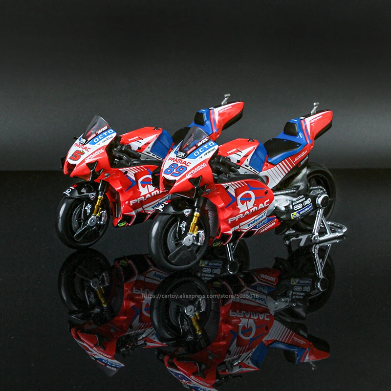 Maisto 1:18 2021 Ducati Pramac Racing #5 Zarco #89 Martin Licensed Simulation Alloy Motorcycle Model Colle