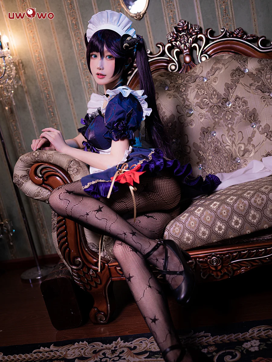 UWOWO Mona Cosplay Maid Costume gioco Genshin Impact Cosplay Fanart esclusivo Mona Maid Ver Costume per abiti da donna