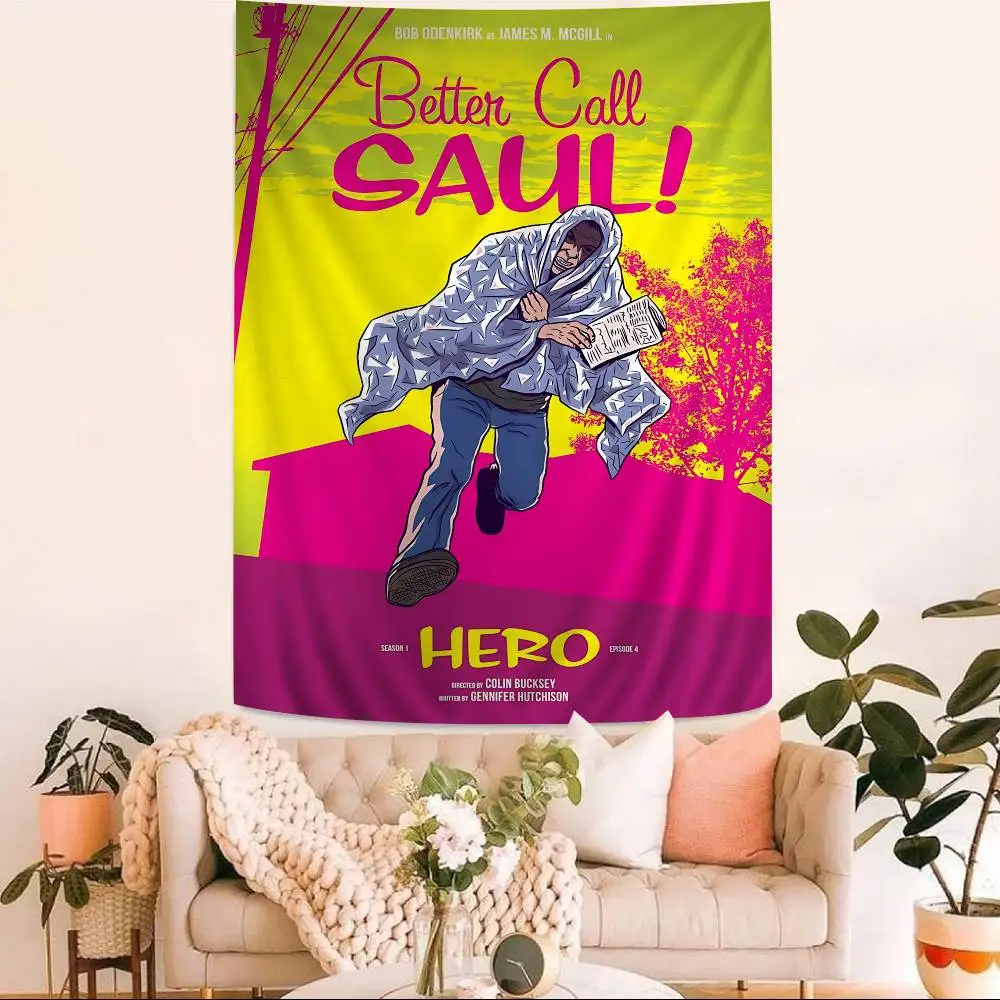 Classic Movie Better Call Saul Modern TV Series Tapestry Art Printing Japanese Wall Tapestry Anime Wall Hanging Home Decor