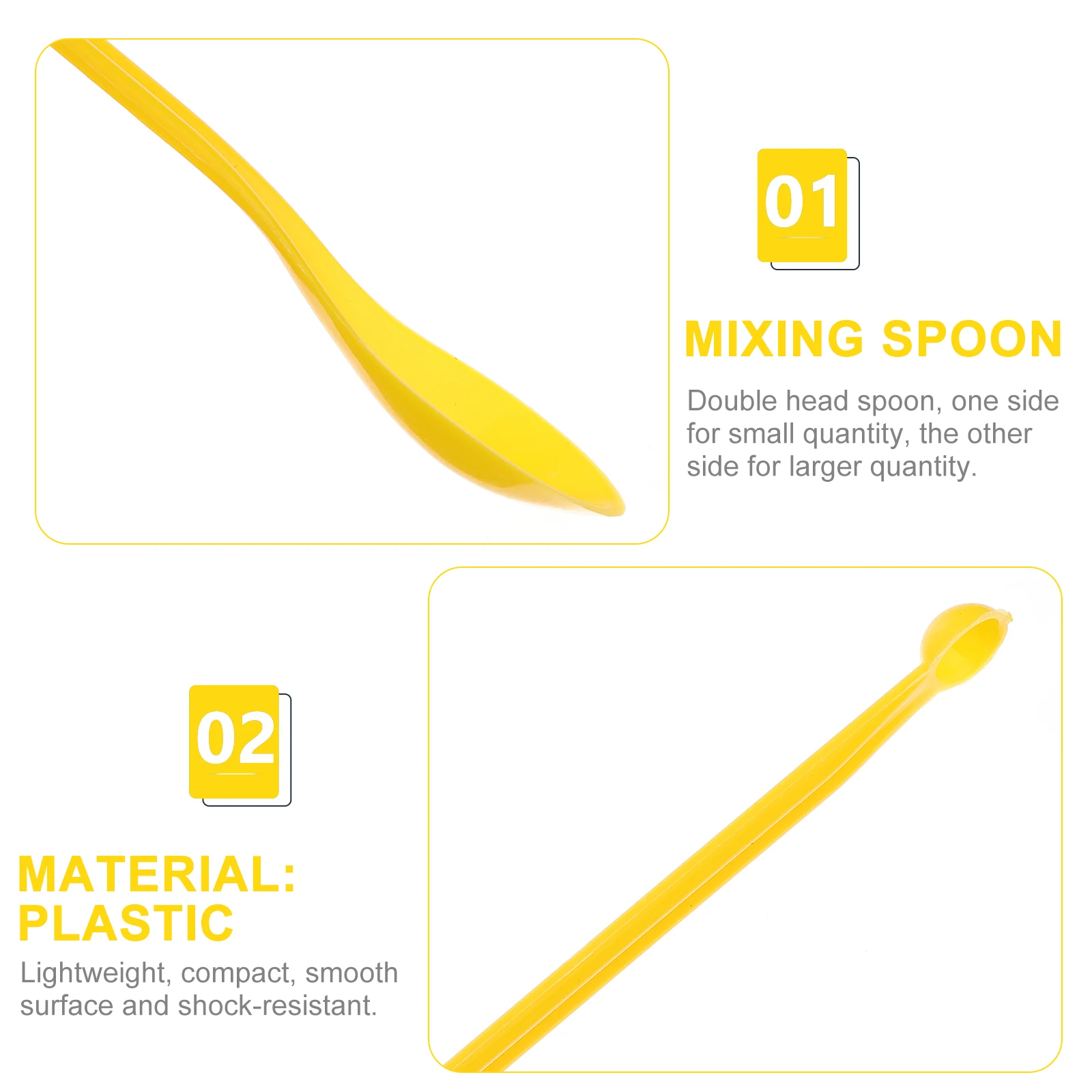 50Pcs Sampling Spoons Plastic Double End Smooth Surface Shock Resistant for Lab Home Restaurant Mixing Scoop Mixing Spoon