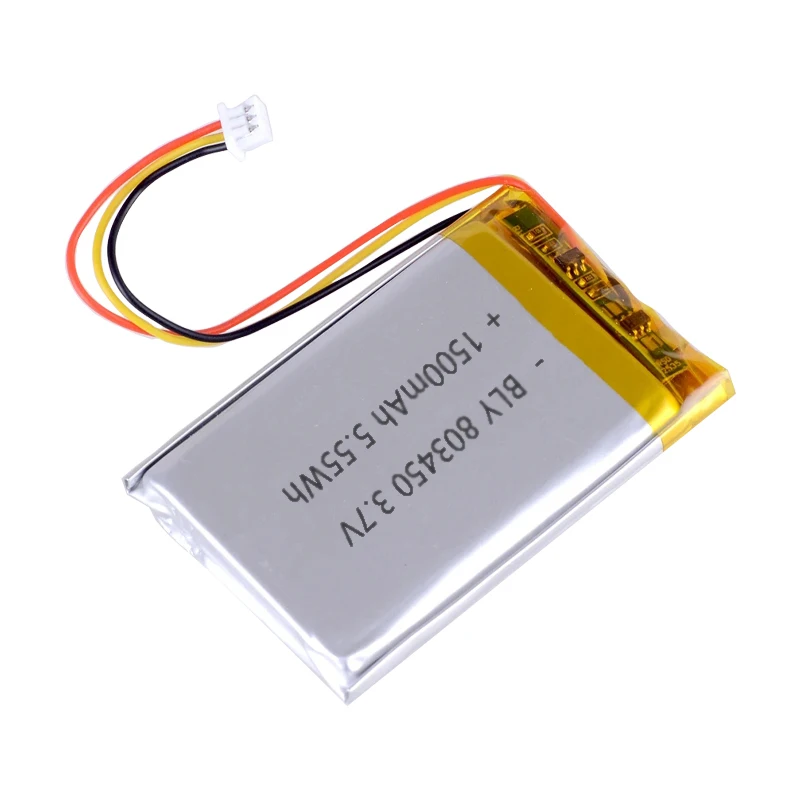 3.7 فولت 1500 مللي أمبير ليثيوم بوليمر يبو بطارية قابلة للشحن مع PH 1.25 مللي متر 3pin موصل ل MP3 DVD كاميرا باد GPS المحمول 803450