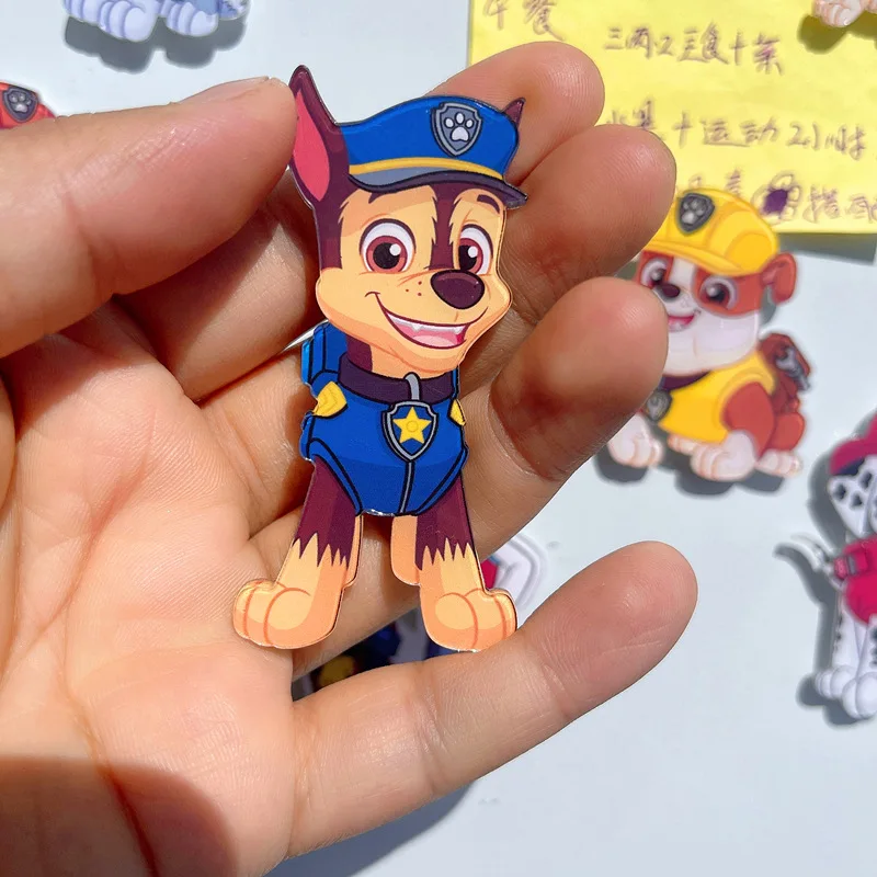 Juego de pegatinas creativas de la patrulla canina para niños, pizarra magnética de dibujos animados para refrigerador, regalo de cumpleaños para bebé, 1 Juego