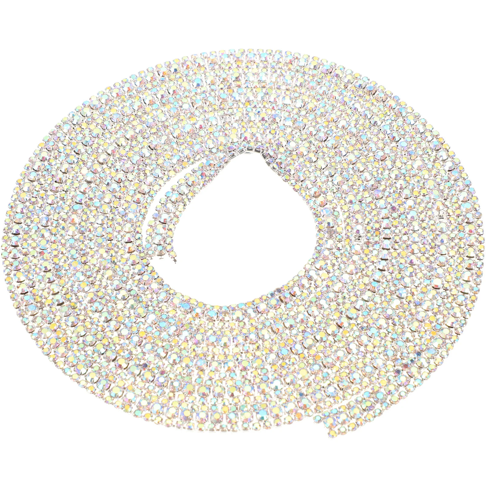 

1 Bag Of Glass Rhinestone Chain Trim For Diy Clothes Wedding Dress Craft Projects Sewing Embellishment Decorative Chain