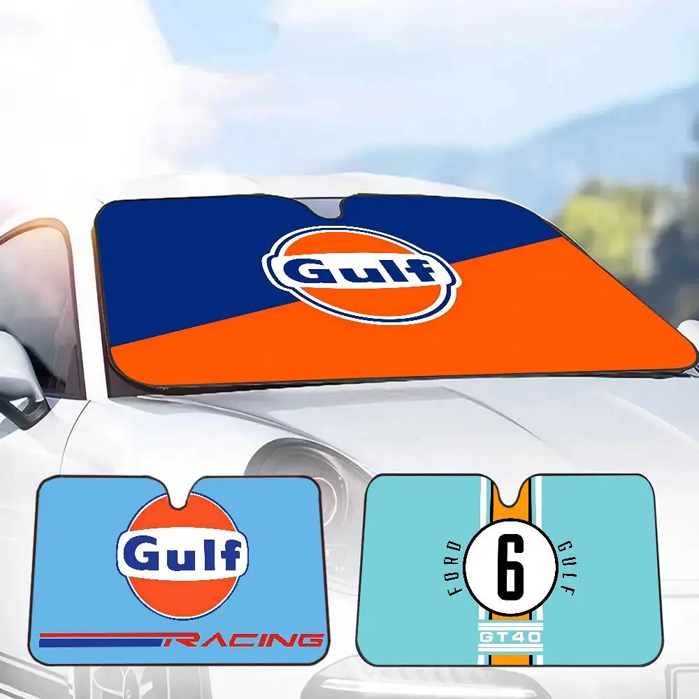 

Gulf Racing Windshield Sunshade Anime Cute Car Front Windshield 70x130cm Sun Visor Heat Reflector