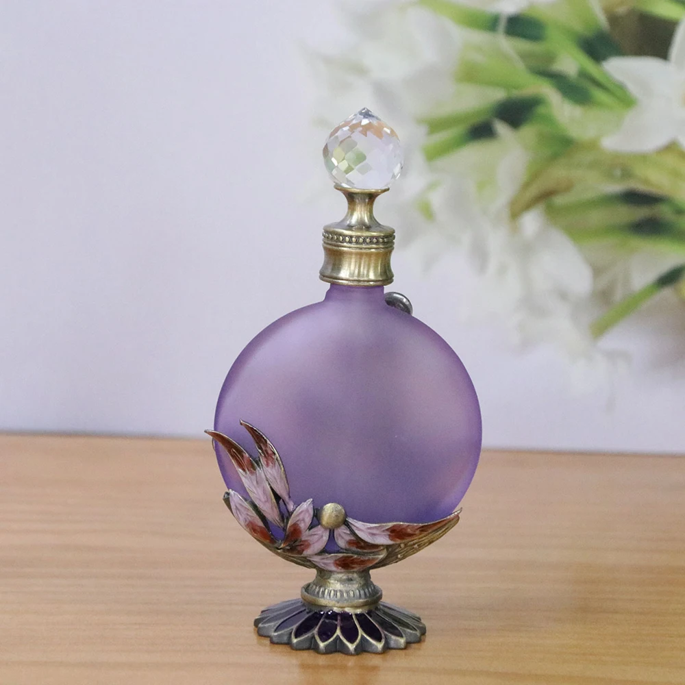 30ml Luxury Vintage Perfume Bottles parfum Maple Leaves Handcrafted Mini Travel Essentials Oil Glass Refillable Refill Dropper