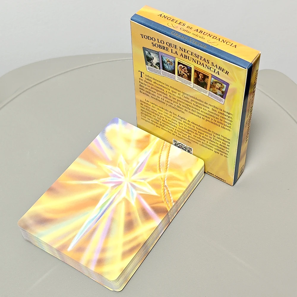 Angels of Abundance Oracle Deck 44 Pcs Oracle Cards 10.4*7.3cm Spanish Edition