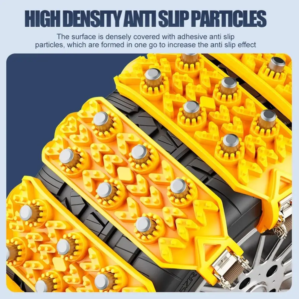 

Universal Rubber Car Snow Chains Safe Driving Heavy Duty Anti-skid Tire Chains Waterproof Provide Excellent Traction
